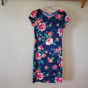 Navy floral dress